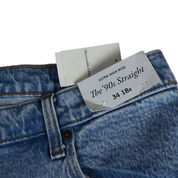 Abercrombie& Fitch AF Ultra High Rise 90s Straight Jean Size 18 / 34 R - Picture 6 of 9